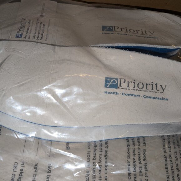 New Boxed Orthofeet Mens Hook Loop Black X-Wide Cushion Shoes Sz 9.5 - W/extras - Picture 5 of 5